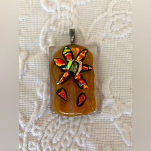 Lovely blown glass pendant used